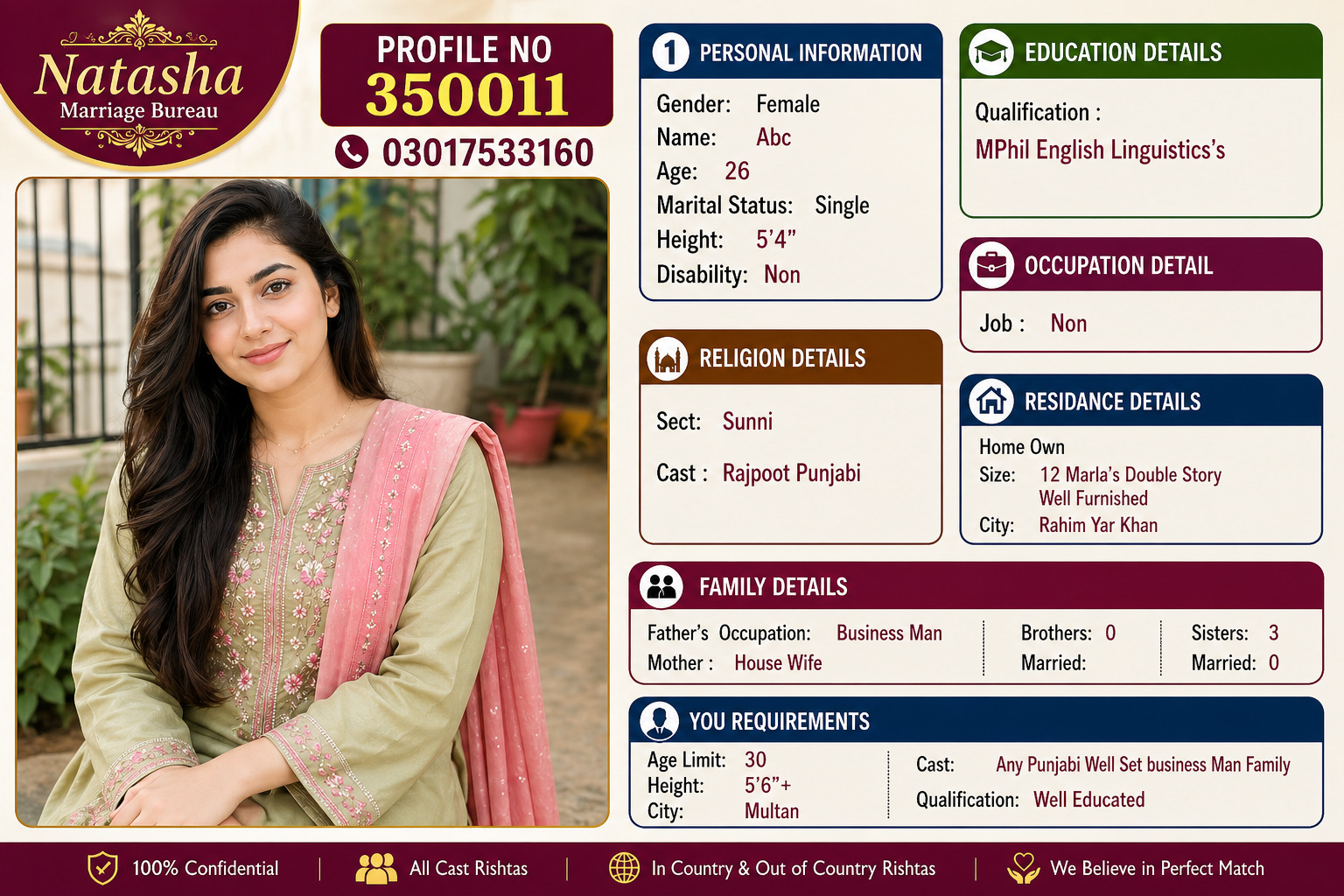 single female rishta